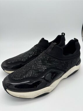 Salvatore Ferragamo Giolly Slip-On Sneakers With Crystals Size 8 US